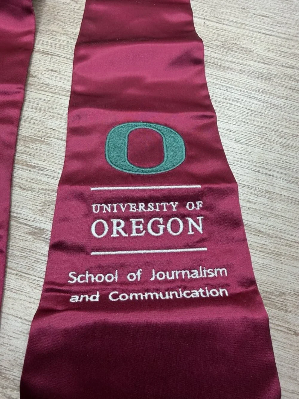 Vintage University Of Oregon Graduation Sash School Of Journalism